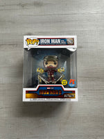 Load image into Gallery viewer, Iron Man with Gantry (Metallic) (Glow in the Dark) Deluxe Pop! Vinyl Figure
