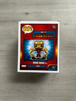 Load image into Gallery viewer, Iron Man with Gantry (Metallic) (Glow in the Dark) Deluxe Pop! Vinyl Figure
