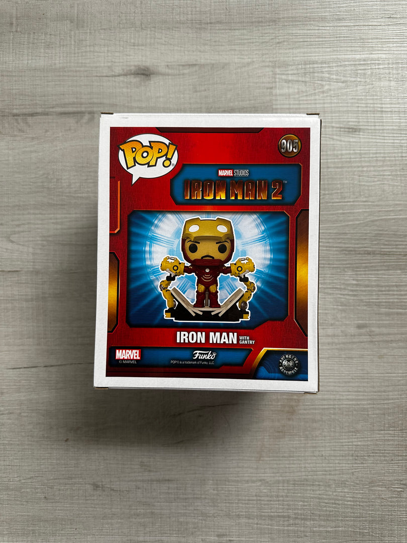 Iron Man with Gantry (Metallic) (Glow in the Dark) Deluxe Pop! Vinyl Figure