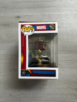 Load image into Gallery viewer, Iron Man with Gantry (Metallic) (Glow in the Dark) Deluxe Pop! Vinyl Figure
