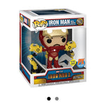 Load image into Gallery viewer, Iron Man with Gantry (Metallic) (Glow in the Dark) Deluxe Pop! Vinyl Figure
